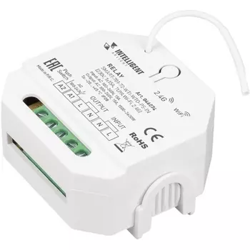 INTELLIGENT ARLIGHT Релейный модуль SMART-701-72-WTI-WTO-PS-IN (230V, 1x15A, TUYA Wi-Fi, 2.4G) (IARL, IP20 Пластик, 5 лет) 046074 Arlight