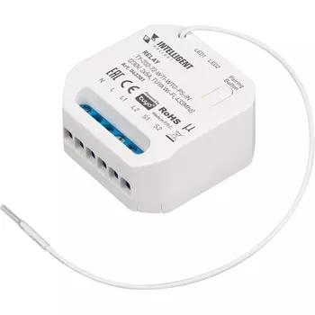 INTELLIGENT ARLIGHT Релейный модуль TY-702-72-WTI-WTO-PS-IN (230V, 2x5A, TUYA Wi-Fi, 433Mhz) (IARL, IP20 Пластик, 3 года) 043301 Arlight
