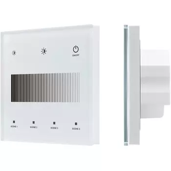 INTELLIGENT ARLIGHT Сенсорная панель SMART-DALI-301-11-1G-4SC-DIM-IN White (BUS/24V, Touch, 2.4G) (IARL, IP20 Пластик, 5 лет) 046549 Arlight