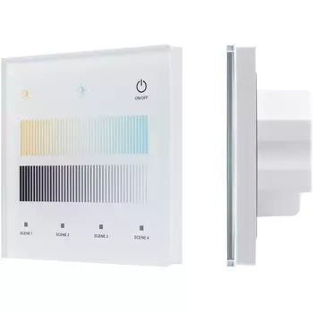 INTELLIGENT ARLIGHT Сенсорная панель SMART-DALI-301-11-1G-4SC-MIX-IN White (BUS/24V, Touch, 2.4G) (IARL, IP20 Пластик, 5 лет) 046551 Arlight