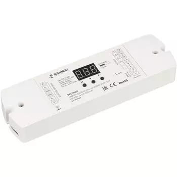 INTELLIGENT Декодер SMART-DMX512-204-62-RGBW-RDM-SUF (12-48V, 4x150-500mA) (IARL, IP20 Пластик, 5 лет) 037440 Arlight