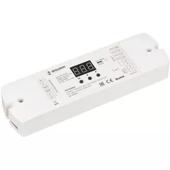 INTELLIGENT Декодер SMART-DMX512-204-62-RGBW-RDM-SUF (12-48V, 4x350-1200mA) (IARL, IP20 Пластик, 5 лет) 037441 Arlight
