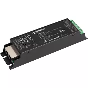 INTELLIGENT Декодер SMART-DMX512-305-63-RDM-SUF Black (12-48V, 5x4A, RJ-45) (IARL, IP20 Металл, 5 лет) 036245 Arlight