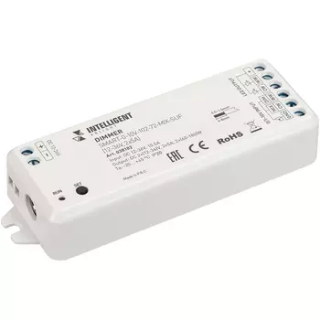 INTELLIGENT Диммер SMART-0-10V-102-72-MIX-SUF (12-36V, 2x5A) (IARL, IP20 Пластик, 5 лет) 038182 Arlight