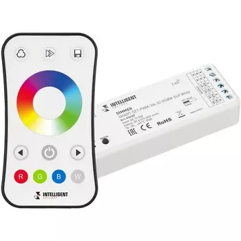 INTELLIGENT Диммер SMART-SET-PWM-104-52-RGBW-SUF White (12-24V, 4x4A, ПДУ RING 10кн, 2.4G) (IARL, IP20 Пластик, 5 лет) 036187 Arlight