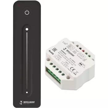 INTELLIGENT Диммер SMART-SET-TRIAC-601-72-DIM-PD-IN Black (230V, 1x1.5A, ПДУ LINE, 2.4G) (IARL, IP20 Пластик, 5 лет) 039329 Arlight