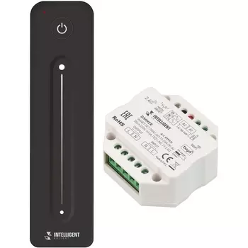 INTELLIGENT Диммер SMART-SET-TRIAC-601-72-DIM-PD-IN Black (230V, 1x1.5A, ПДУ LINE, TY, 2.4G) (IARL, IP20 Пластик, 5 лет) 039331 Arlight