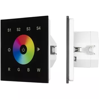 INTELLIGENT Сенсорная панель DALI-901-11-1G-4SC-RGBW-DT8-IN Black (BUS/230V) (IARL, IP20 Пластик, 3 года) 037199 Arlight