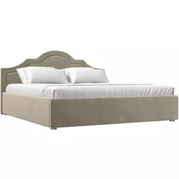 Интерьерная кровать Афина 200 (микровельвет бежевый) Лига Диванов 108342