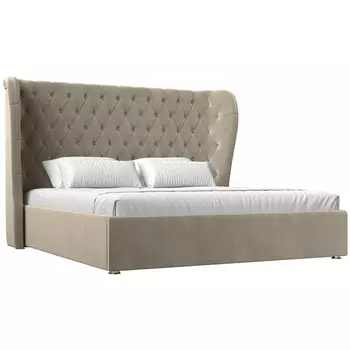 Интерьерная кровать Далия 160 (микровельвет бежевый) Лига Диванов 28668