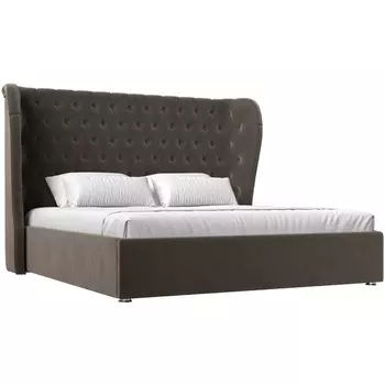 Интерьерная кровать Далия 160 (велюр коричневый) Лига Диванов 101086