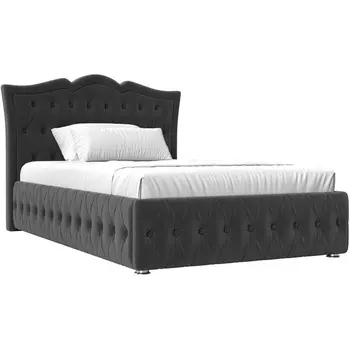 Интерьерная кровать Герда 140 (Велюр/Серый) Лига Диванов 120197