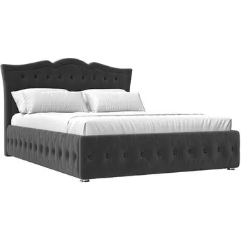 Интерьерная кровать Герда 160 (Велюр/Серый) Лига Диванов 120205