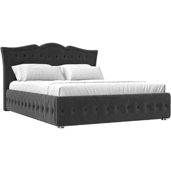 Интерьерная кровать Герда 180 (Велюр/Серый) Лига Диванов 120213