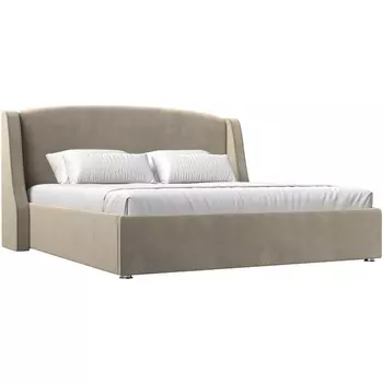 Интерьерная кровать Лотос 160 (микровельвет бежевый) Лига Диванов 27885