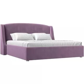 Интерьерная кровать Лотос 160 (Микровельвет фиолетовый) Лига Диванов 114002