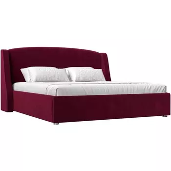 Интерьерная кровать Лотос 160 (Микровельвет красный) Лига Диванов 113999