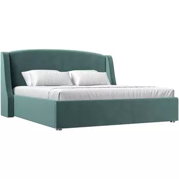 Интерьерная кровать Лотос 160 (велюр бирюзовый) Лига Диванов 101109