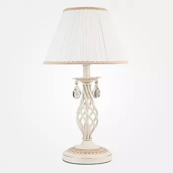 Настольная хрустальная лампа 10054/1 белый с золотом/прозрачный Eurosvet Amelia золотом (подвески)