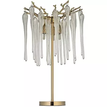 Настольная хрустальная лампа с подвесками Dio D`arte Tavenna Gold Tavenna H 4.1.1.101 G Dio D'Arte