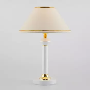 Настольная лампа 60019/1 глянцевый белый Eurosvet Lorenzo