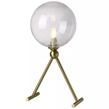 Интерьерная настольная лампа светодиодная LG1 BRONZE/TRANSPARENTE Crystal Lux Andres