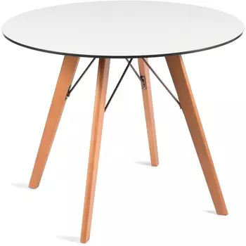 Интерьерный стол из HPL круглый ?90см, цвет молочный 4SIS Франческо RC13-R90-SHT-TU9