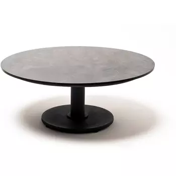 Интерьерный стол из HPL круглый, D80, H32, цвет серый гранит 4SIS Чили RC658-D80-H32-4sis