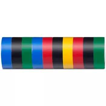 Изолента 013х15мм 10шт мультиколор Stekker 39289