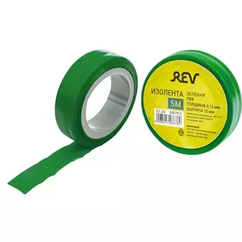 Изолента ПВХ 013х15мм 5м зеленая REV 28678 3