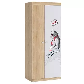 Энерджи Шкаф 2-створчатый, цвет дуб сонома/белый Mebelson (арт.MDE-01.1623)