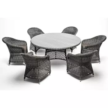 "Эспрессо–150 R" обеденная группа плетеная, цвет графит 4SIS арт.УТ-00006085