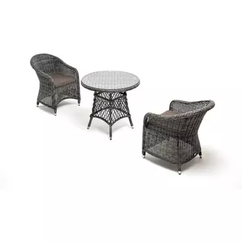 "Эспрессо–80 R" обеденная группа плетеная, цвет графит 4SIS арт.УТ-00005074