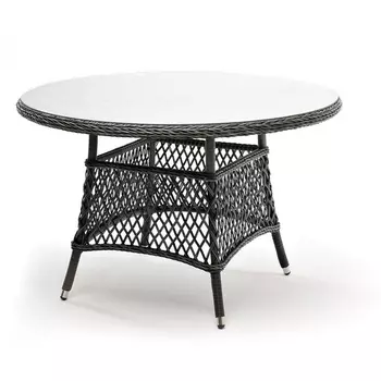 "Эспрессо" плетеный круглый стол, диаметр 118 см, цвет графит 4SIS арт.УТ-00005266