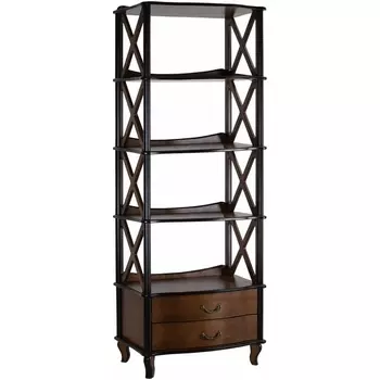 Этажерка Джульетта-4 широкая орех Л Mebelik арт.008614