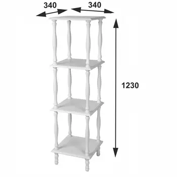 Этажерка П 8 белый от фабрики Mebelik