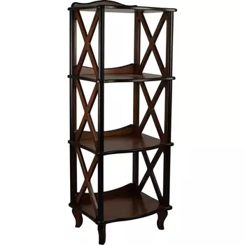 Этажерка-стеллаж Джульетта 3 уровня, орех Л Mebelik арт.008565