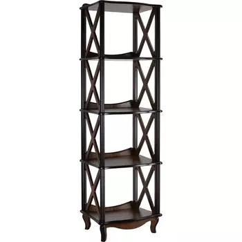 Этажерка-стеллаж Джульетта 4 уровня, орех Л Mebelik арт.008568