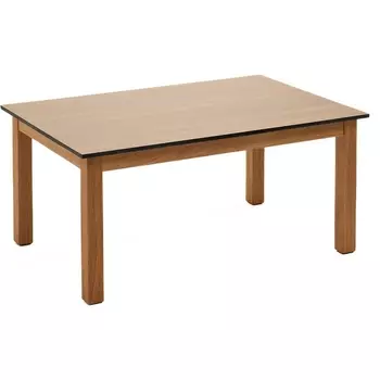 "Канны" журнальный столик из HPL 90х60, H40, основание дуб, цвет столешницы "дуб" 4SIS арт.УТ-00008581