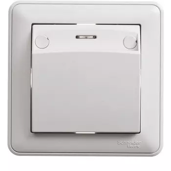 Карточный выключатель одноклавишный с подсветкой (белый) Systeme Electric W59 VS616-051-18