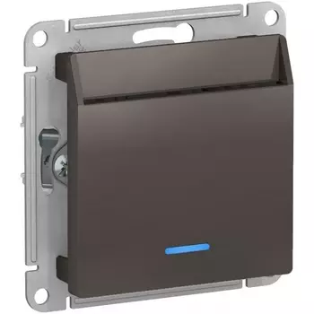 Карточный выключатель одноклавишный с подсветкой (мокко) Systeme Electric AtlasDesign ATN000667