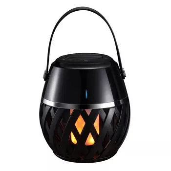 Кемпинговый фонарь светодиодный с Bluetooth-динамиком и USB ULD-R201 LED/FLAME Uniel BLACK