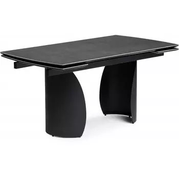 Керамический стол Готланд 160 [16625] (Готланд 160(220)х90х79 ink gray / черный) Woodville арт.588031