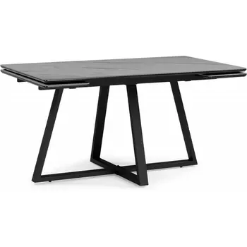 Керамический стол Notta Памелла 140(200)х80 серый мрамор larka grey / черный арт.612905