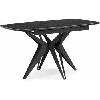 Керамический стол Notta Риполь 140(180)х80 черный мрамор shakespeare black / черный арт.612883