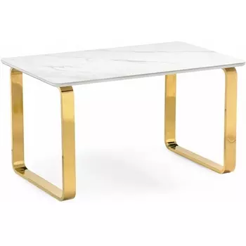 Керамический стол Селена 140 (Селена 4 140х80х77 белый мрамор / золото) Notta арт.571414