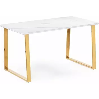 Керамический стол Селена 160 (Селена 2 160х90х77 белый мрамор / золото) Notta арт.572185
