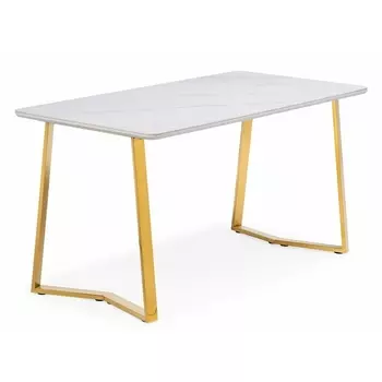 Керамический стол Селена 180 (Селена 1 180х90х77 белый мрамор / золото) Notta арт.572188