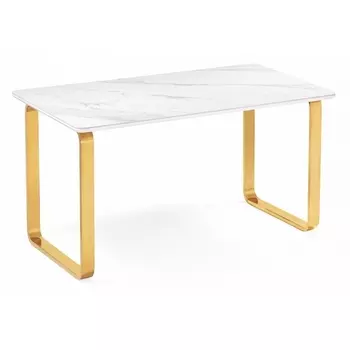 Керамический стол Селена 180 (Селена 4 180х90х77 белый мрамор / золото) Notta арт.572191