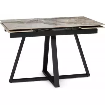 Керамический стол Силлем 120 (Силлем 120(180)х80 риальто светлый / черный) Woodville арт.588066